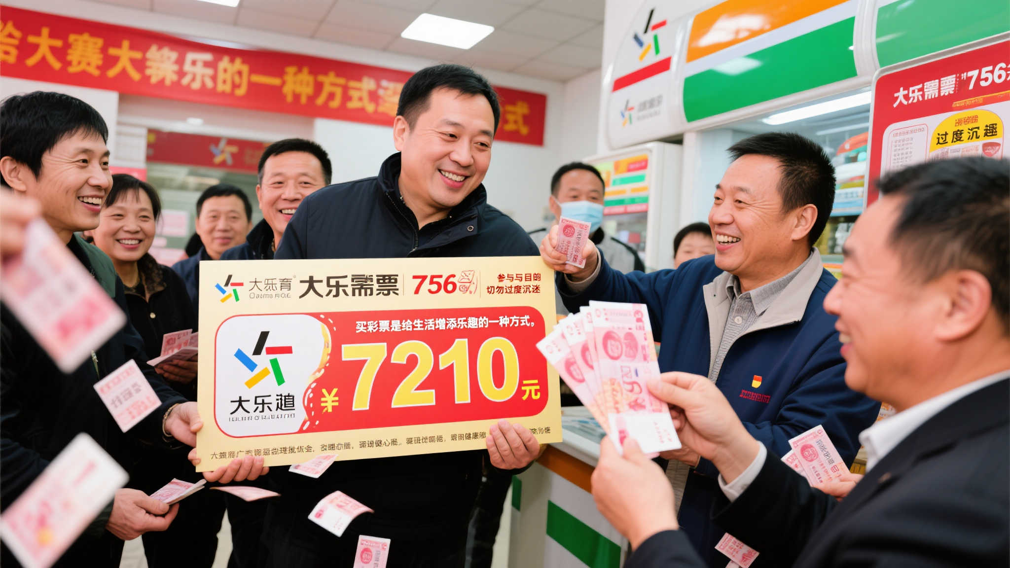 彩民756元复式票擒获大乐透721万 站主暖心陪同领奖